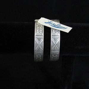 LUCKY BRAND SILVER TONE TRIBAL CUFF BRACELET